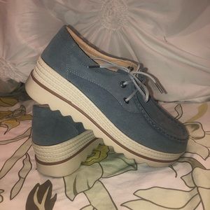 Stone Blue Platform Shoes